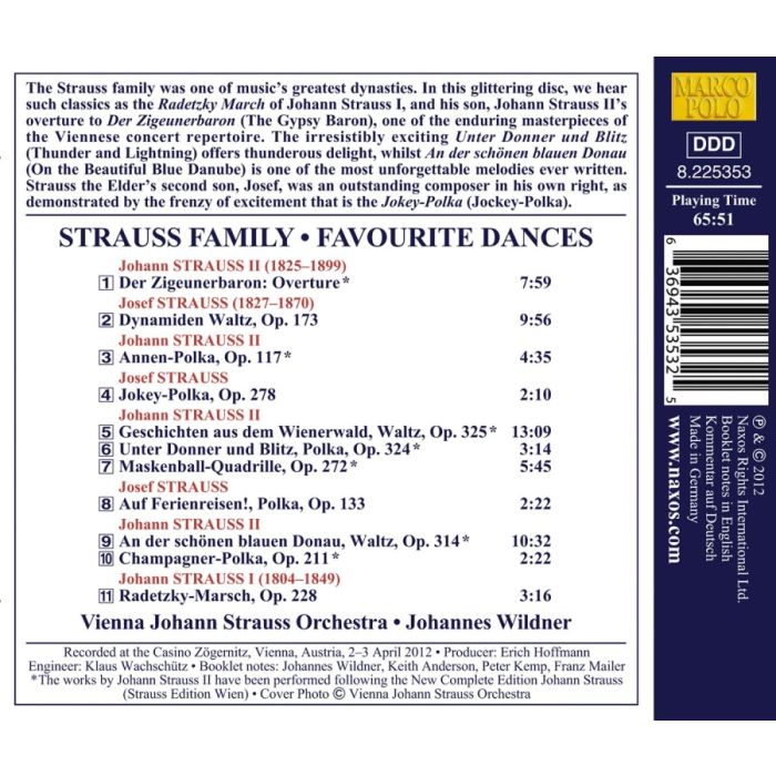 Strauss Family: Favourite Dances - Johann Strauss I & II, Josef Strauss - slide-1