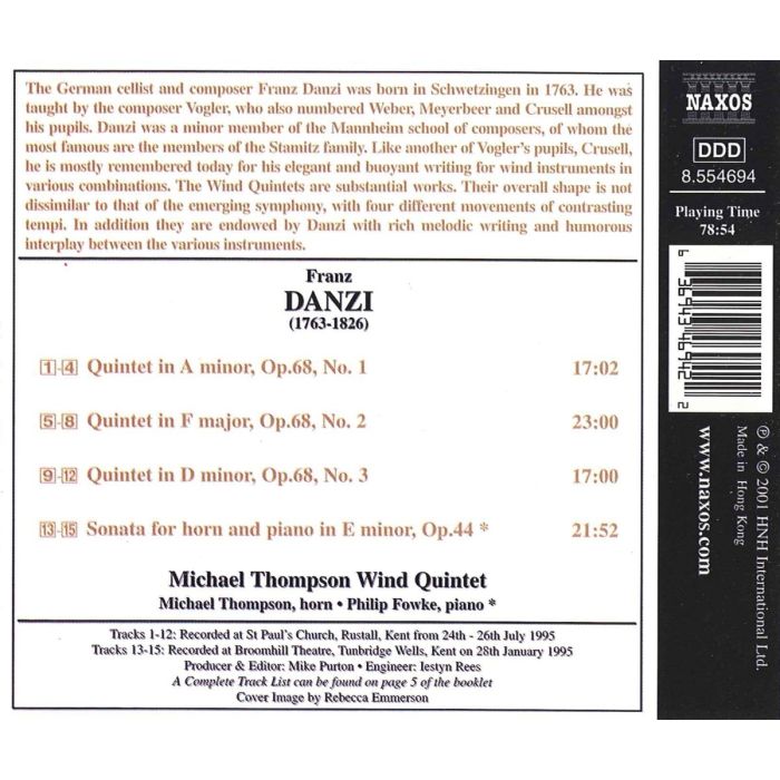 DANZI: Wind Quintets op.68 - slide-1