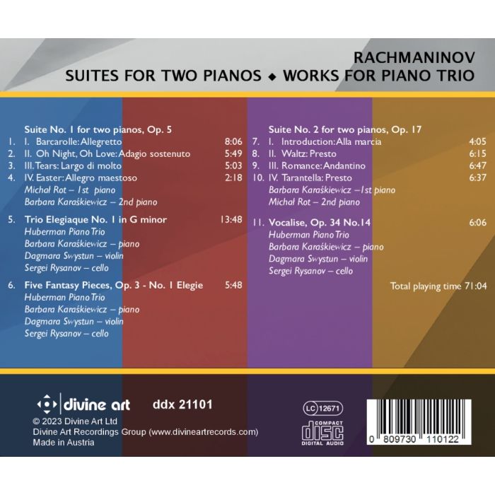 Rachmaninov: Suites for Two Pianos; Works for Piano Trio - slide-1