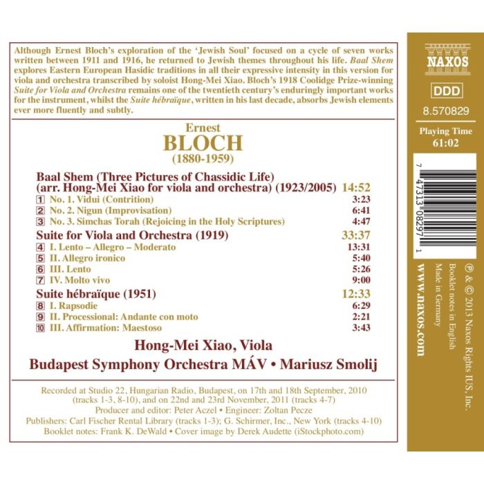Bloch: Suite for Viola and Orchestra, Baal Shem, Suite hébraïque - slide-1
