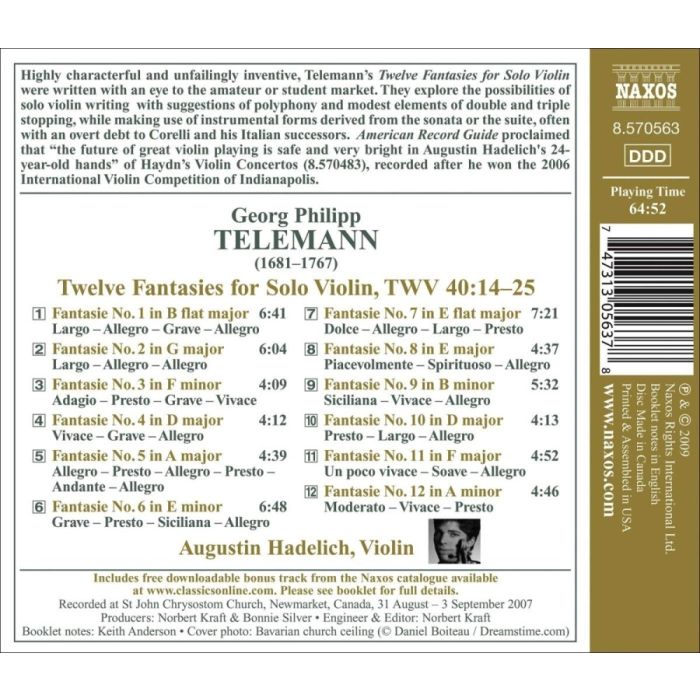 Telemann: Twelve Fantasies for Solo Violin - slide-1