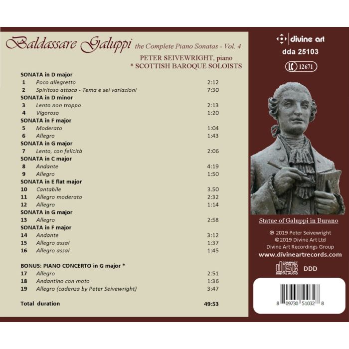Galuppi: Piano Sonatas Vol. 4 - slide-1