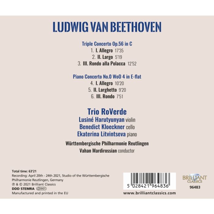 Beethoven: Triple Concerto, Piano Concerto No. 0 - slide-1