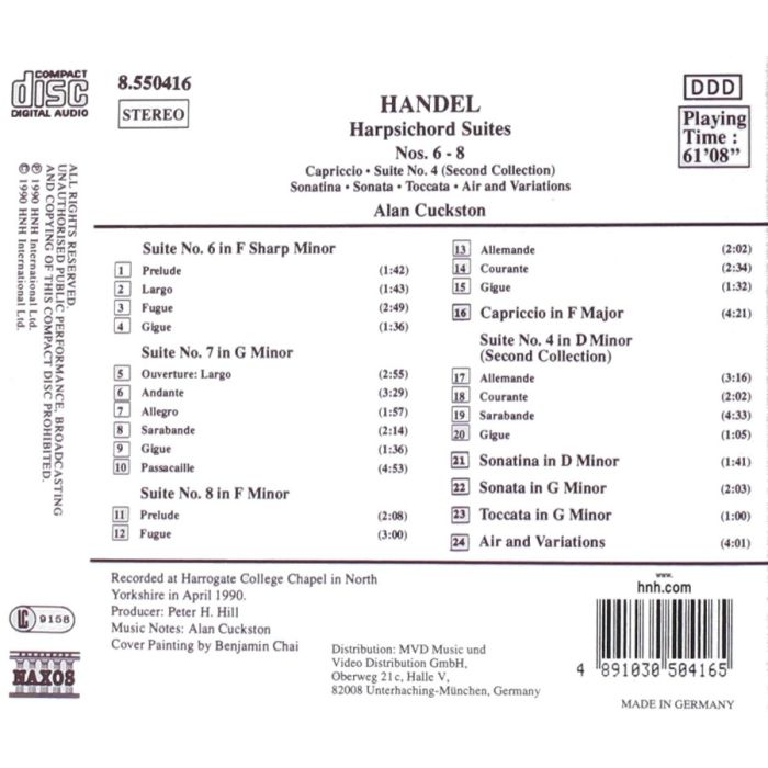 Handel: Harpsichord Suites Nos. 6- 8 - slide-1
