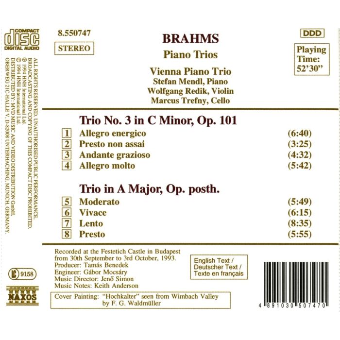 BRAHMS: Piano Trios no. 3 - slide-1