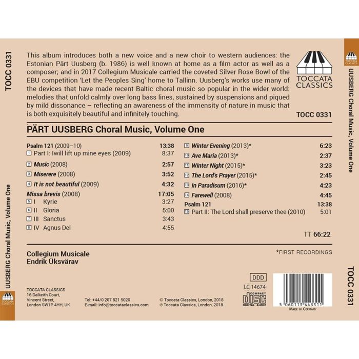 Uusberg: Choral Music Vol. 1 - slide-1