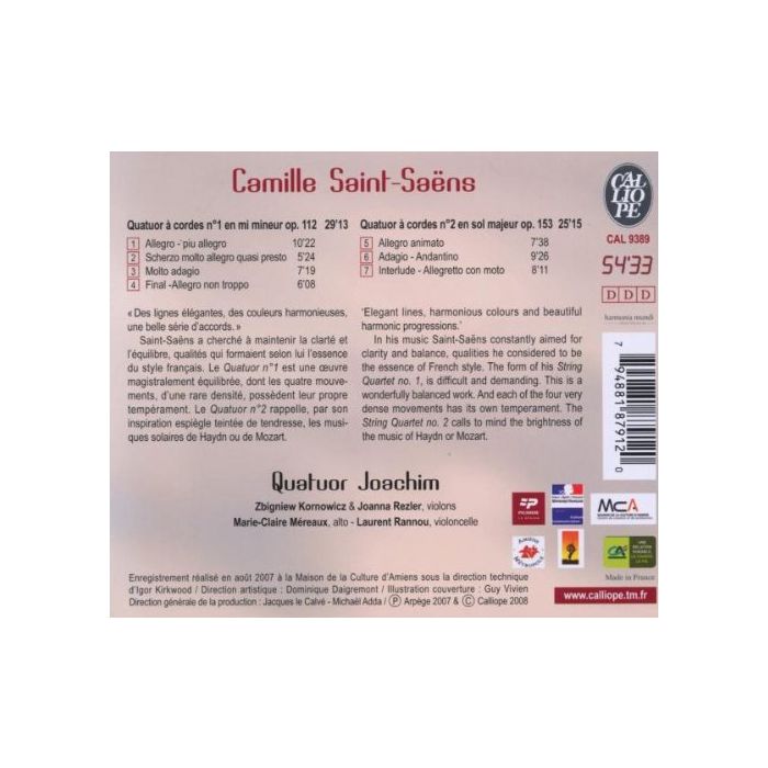 Saint-Saens: String Quartets - slide-1
