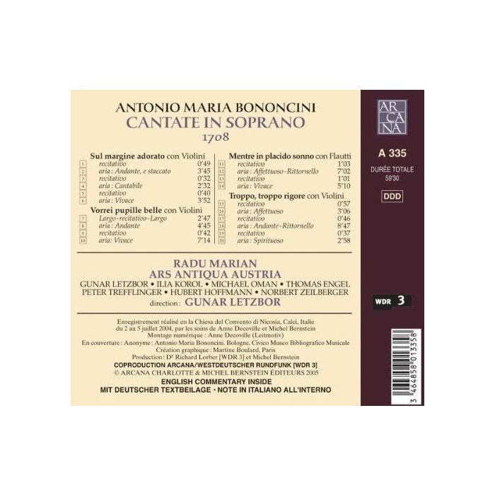 Bononcini: Cantate In Soprano - slide-1