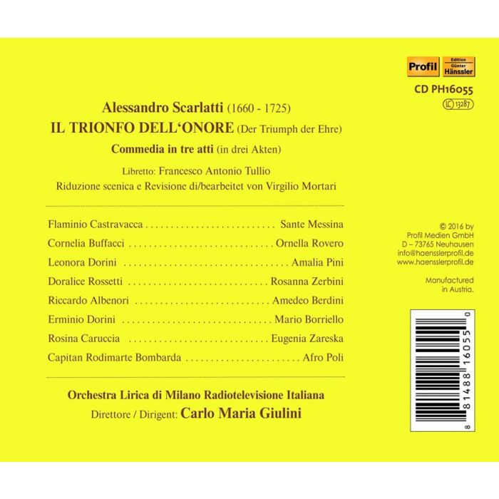 Scarlatti: Il Trionfo dell'Onore, Commedia in tre atti - slide-1