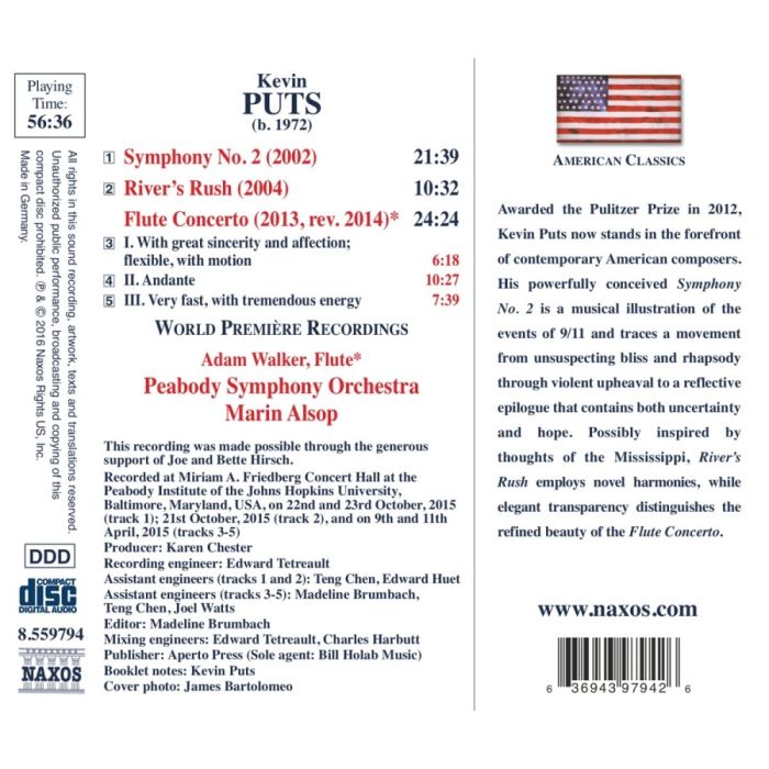 Puts: Symphony No. 2, Flute Concerto, River’s Rush - slide-1