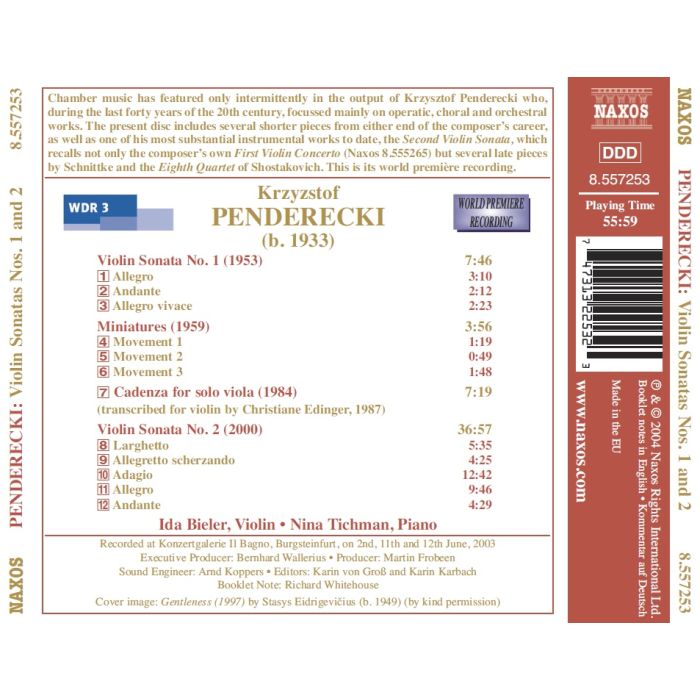 Penderecki: Violin Sonatas Nos. 1 & 2 - slide-1