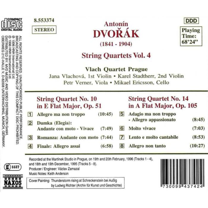 DVORAK: String Quartets vol. 4 - slide-1