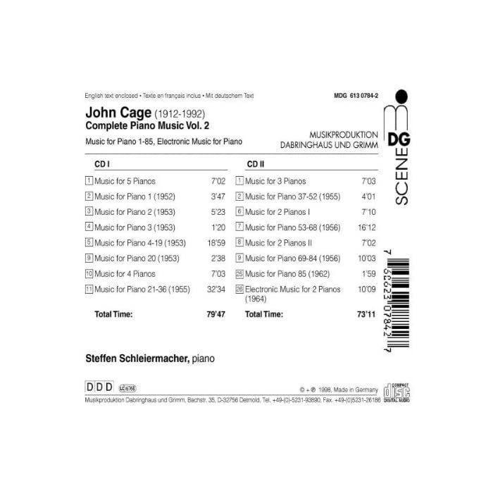 Cage: Complete Piano Music vol. 2 - slide-1