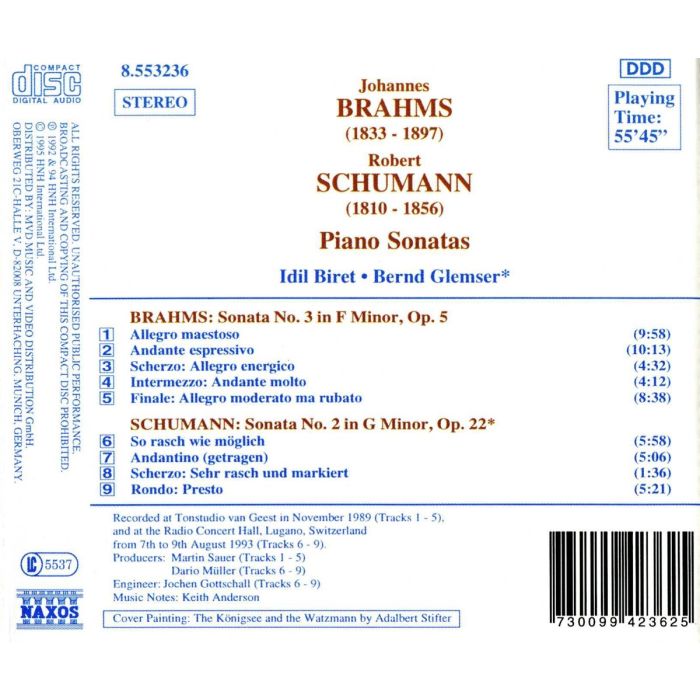 BRAHMS / SCHUMANN: Piano Sonatas - slide-1