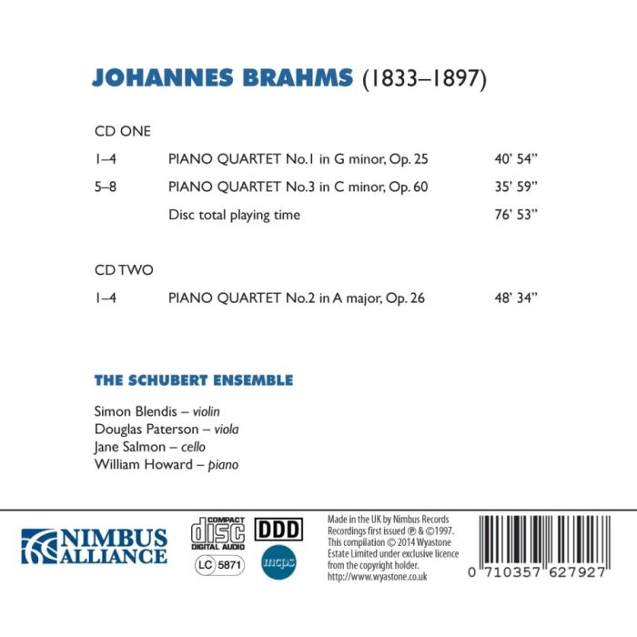 Brahms: Three Piano Quartets - slide-1