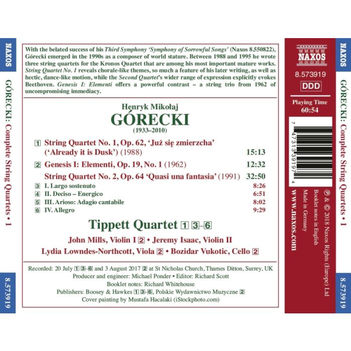 Górecki: String Quartets Nos. 1 and 2 - slide-1