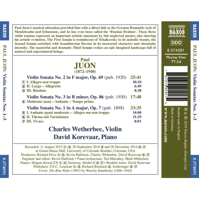 Juon: Violin Sonatas Nos. 1 - 3 - slide-1