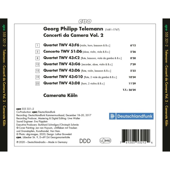Telemann: Concerti da Camera Vol. 2 - slide-1