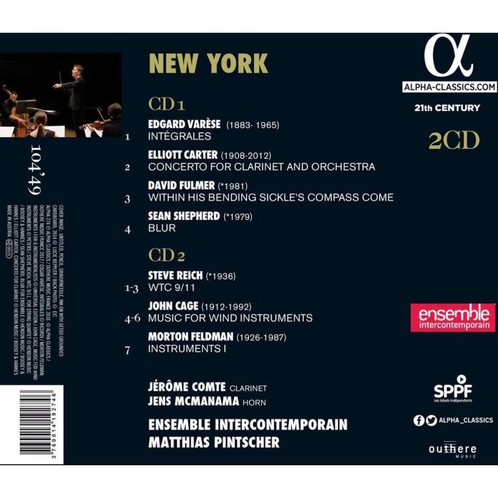 Varèse/ Carter/ Fulmer/ Shepherd/ Reich/ Cage/ Feldman: New York - slide-1