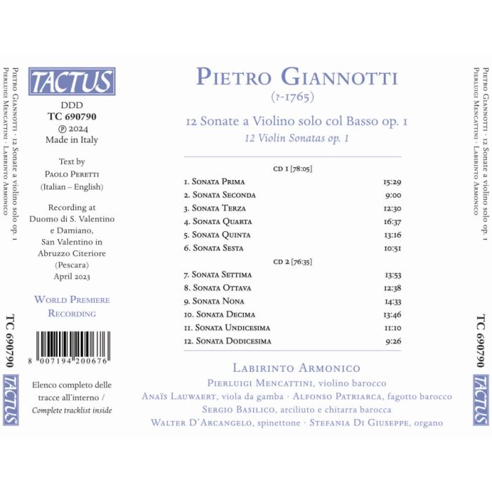 Giannotti: 12 Violin Sonatas op. 1 - slide-1