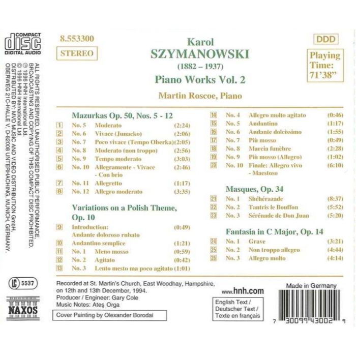 SZYMANOWSKI: Piano Works vol. 2 - slide-1
