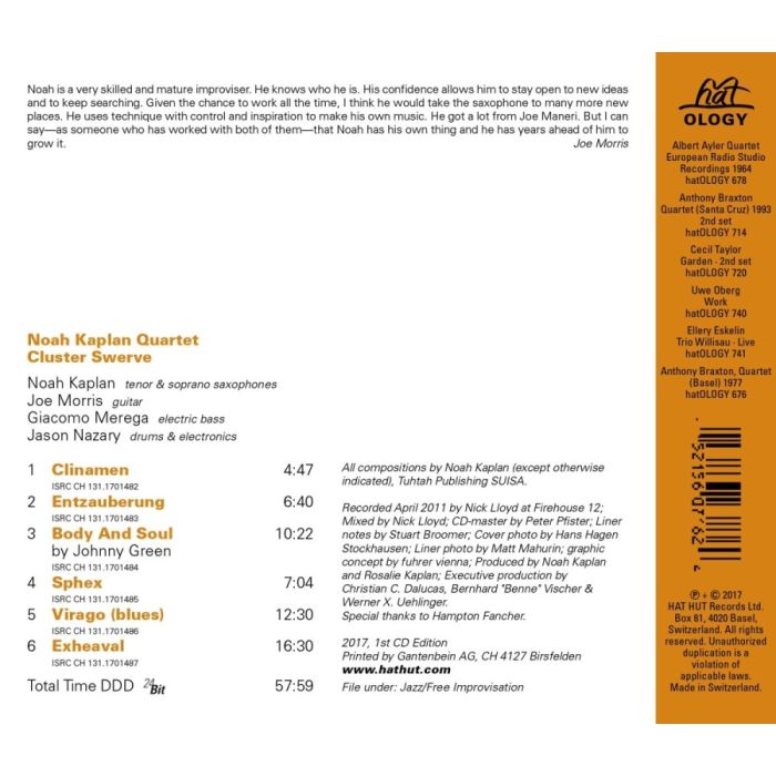 Noah Kaplan Quartet: Cluster Swerve - slide-1