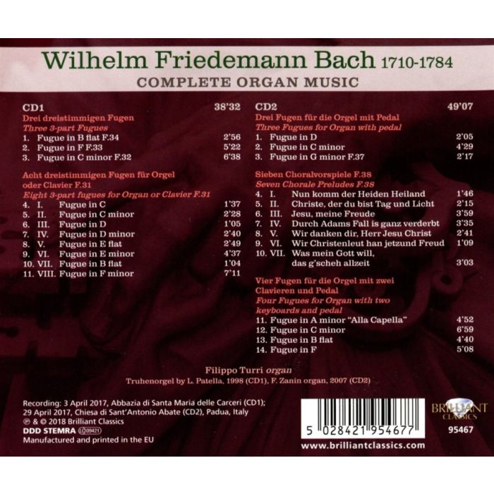 W.F. Bach: Complete Organ Music - slide-1
