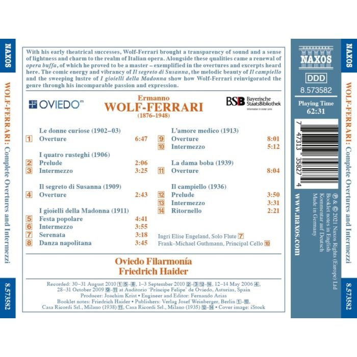 Wolf-Ferrari: Complete Overtures & Intermezzi - slide-1