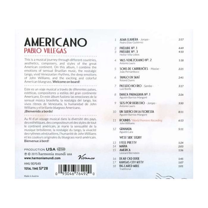Americano - Villa-Lobos / Dyens / Lauro / Barrios / Bernstein; ... - slide-1