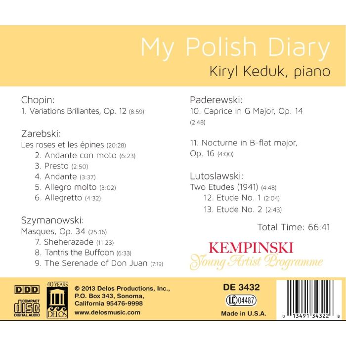 My Polish Diary - Chopin, Zarębski, Paderewski, Szymanowski, Lutosławski - slide-1