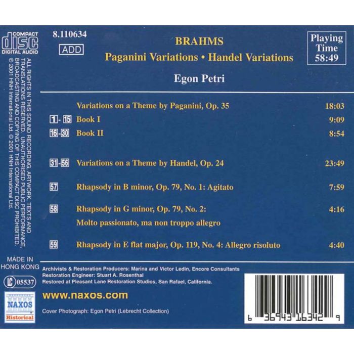 Brahms: Paganini and Handel Variations - slide-1
