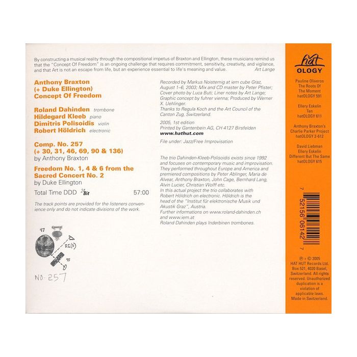 Dahinden: Concept Of Freedom (Anthony Braxton + Duke Ellington) - slide-1