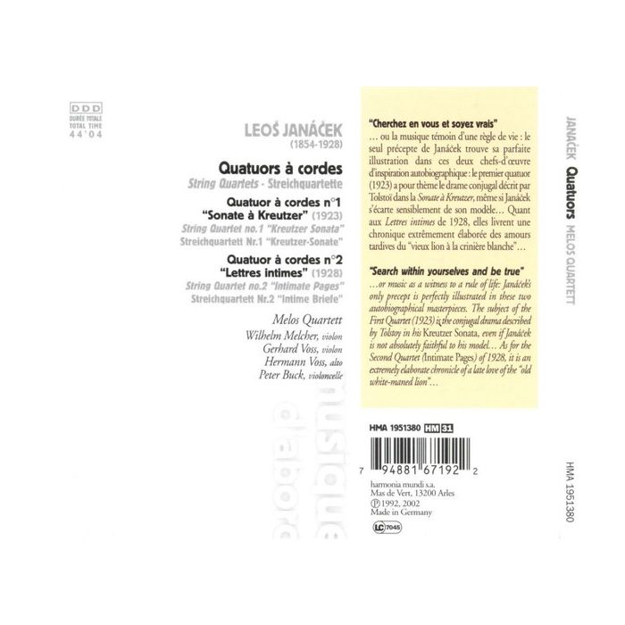 Janacek: Quatuors a cordes - slide-1