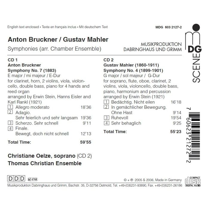 Bruckner: Symphony No. 7; Mahler: Symphony No. 4 - slide-1
