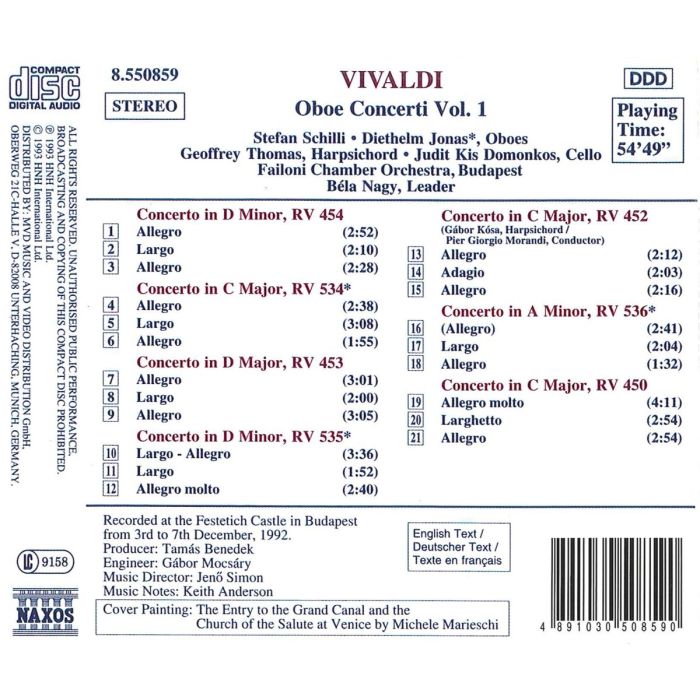 VIVALDI: Oboe Concerti vol. 1 - slide-1