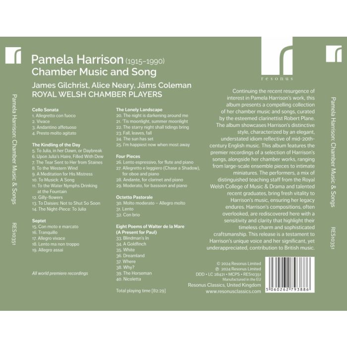 Lonely Landscape - Chamber Music and Song by Pamela Harrison - slide-3