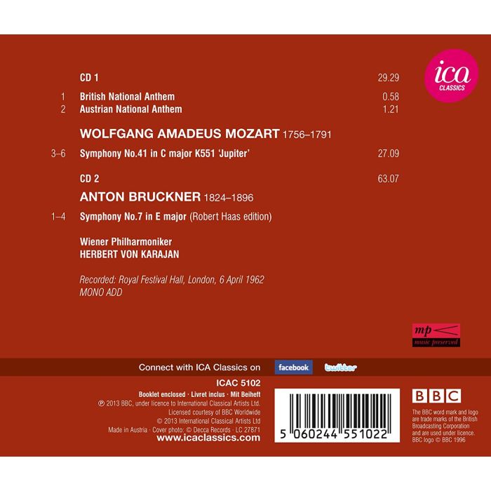 Mozart: Symphony No. 41 'Jupiter'/ Bruckner: Symphony No. 7 - slide-1