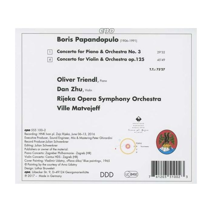 Papandopulo: Piano Concerto No. 3, Violin Concerto - slide-1