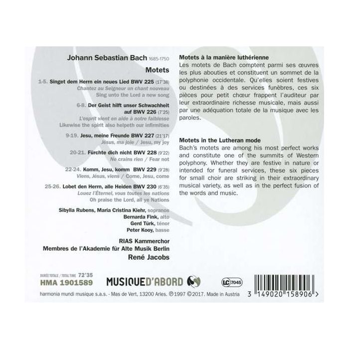 Bach: Motets BWV 225-230 - slide-1