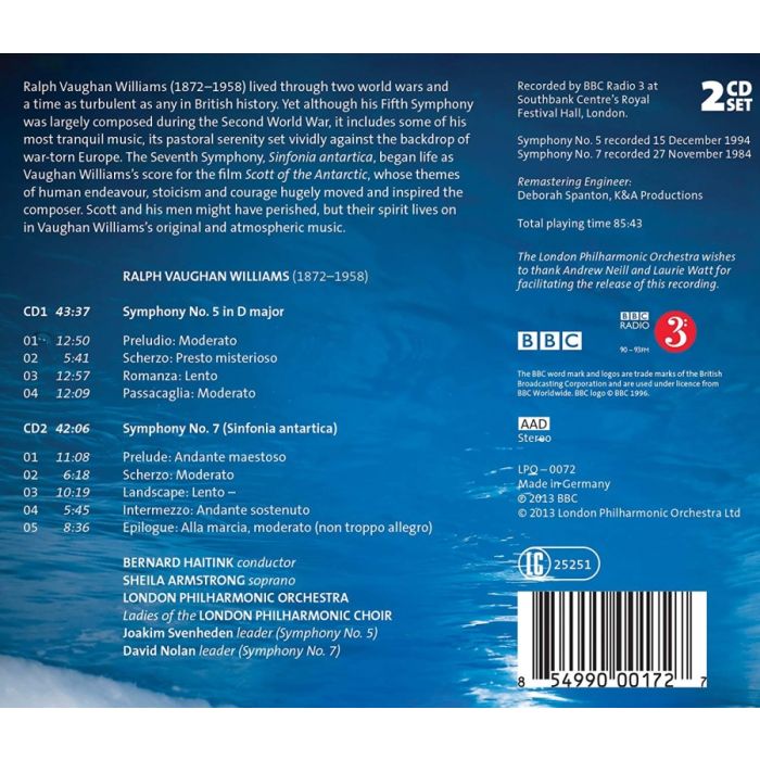 Vaughan Williams: Symphonies Nos. 5 & 7 - slide-1