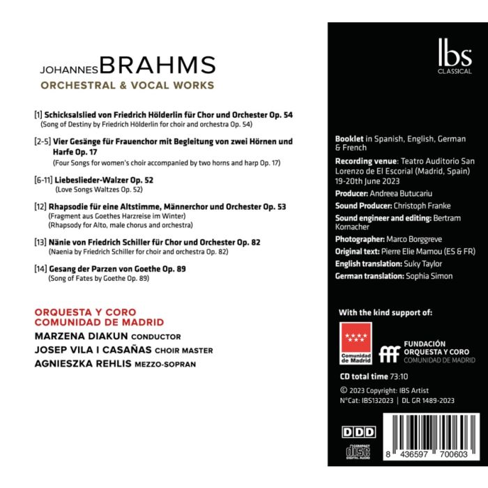 Brahms: Orchestral & Vocal Works - slide-1