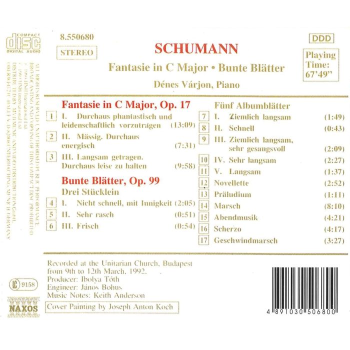 SCHUMANN: Fantasie in C-Bunte - slide-1