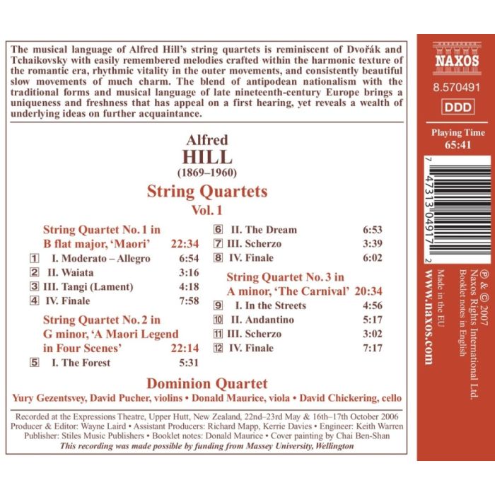 HILL Alfred - String Quartets Vol. 1 - slide-1