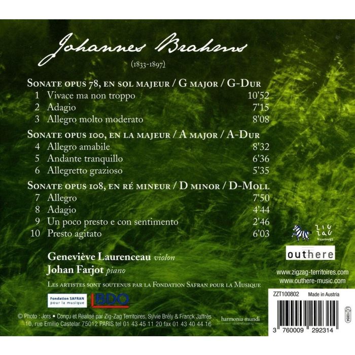 Brahms: Sonatas for Violin & Piano - slide-1