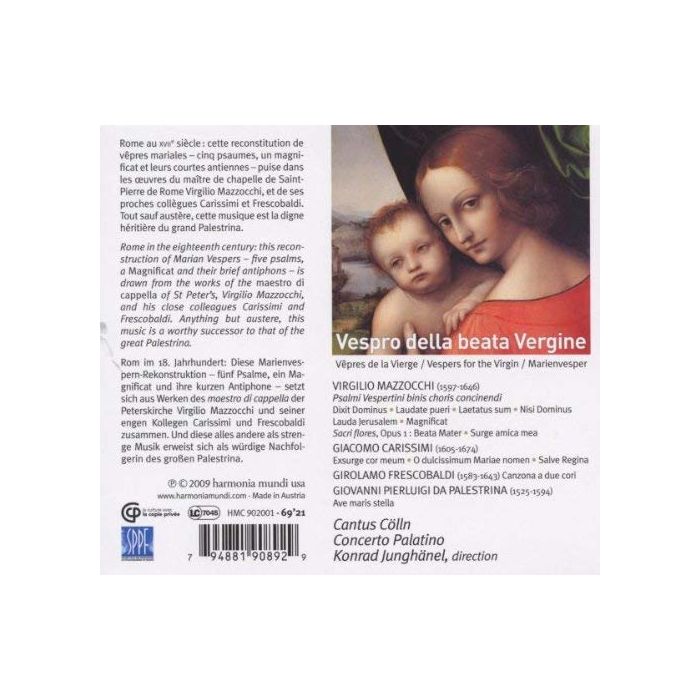 Mazzocchi: Vespro della Beata Vergine, Carissimi, Frescobaldi, Palestrina - slide-1