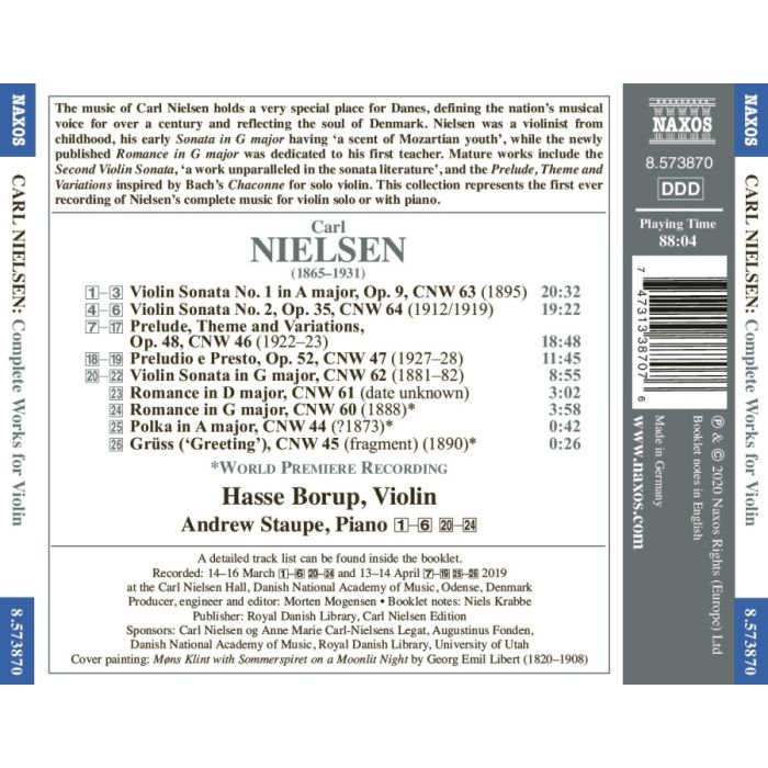 Nielsen: Complete Works for Violin Solo and Violin and Piano - slide-1