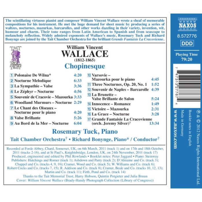Wallace: Chopinesque - Polonaise De Wilna, Souvenir de Cracovie, Varsovie - Mazourka, Grande Fantaisie La Cracovienne - slide-1