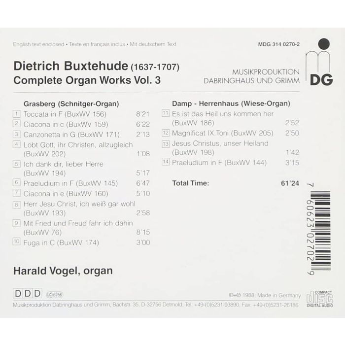 Buxtehude: Complete Organ Works vol. 3 - slide-1