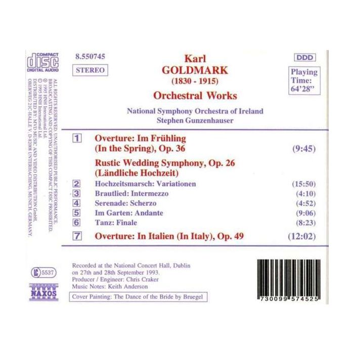 GOLDMARK: Rustic Wedding Symphony - slide-1