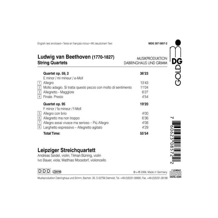 BEETHOVEN: String quartets op. 95 & 59,2 - slide-1